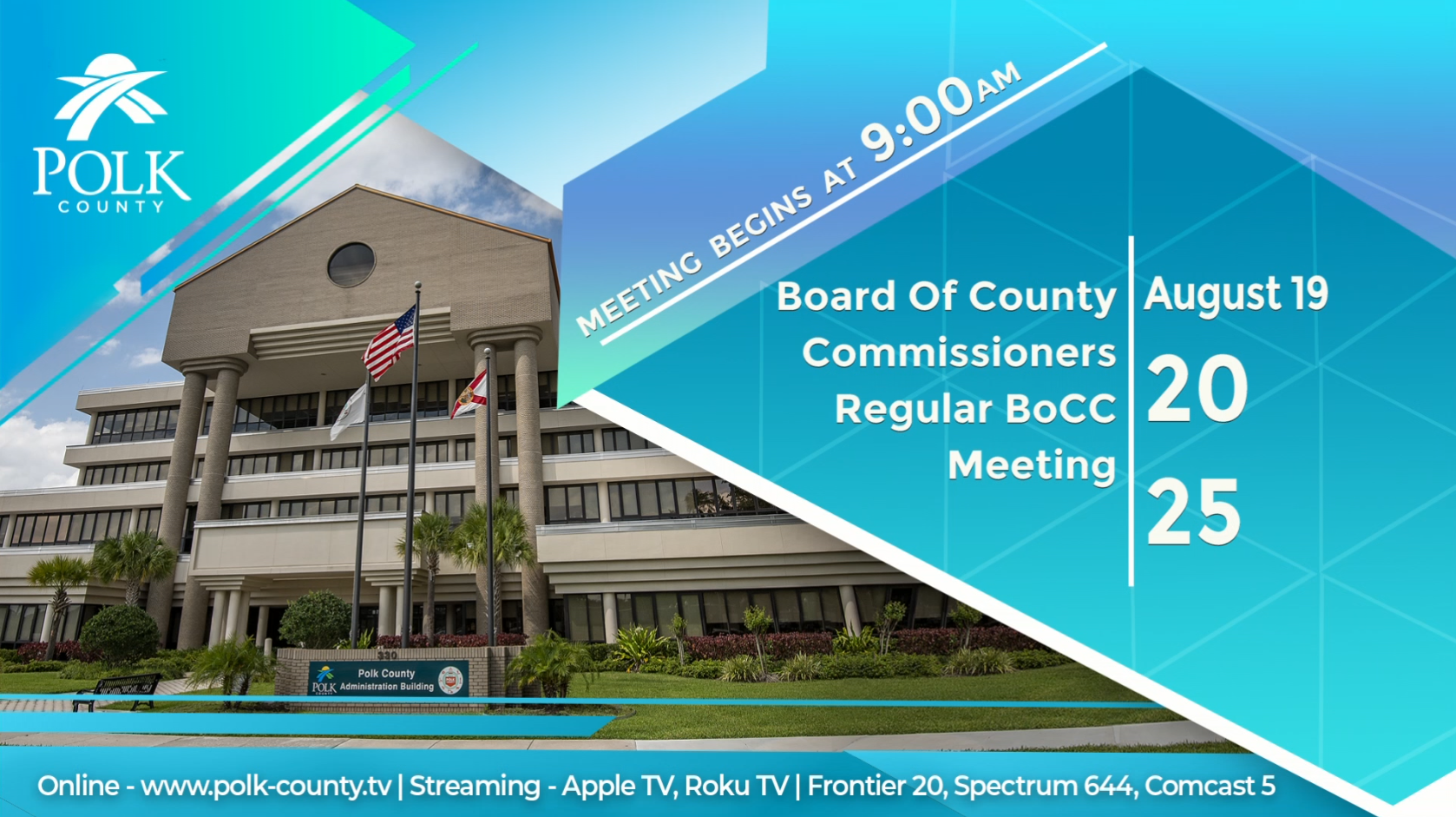 BoCC Regular Session & Public Hearing: August 19, 2025